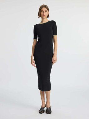 A.L.C. Nelly Black Cotton Blend Midi Dress Size XS NWT